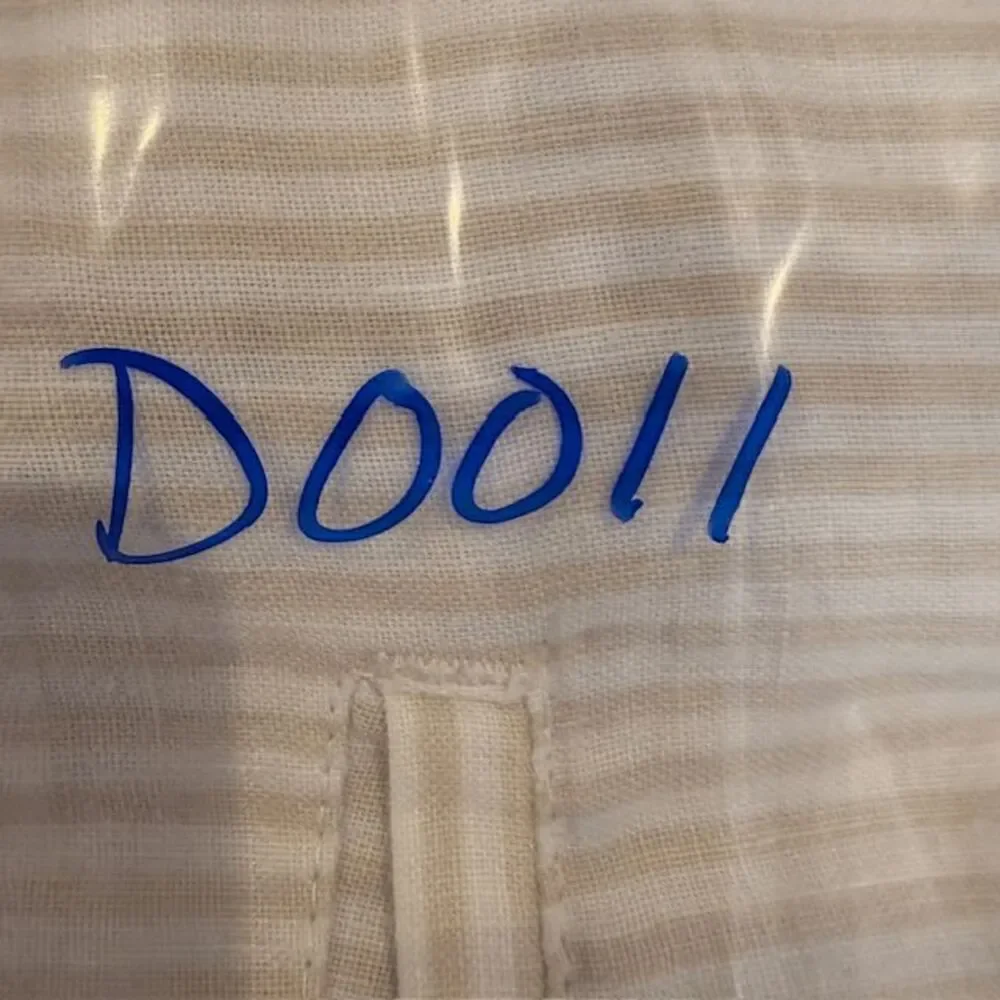 Cynthia Rowley Linen Striped Chino‎ Trouser Shorts Tan White Pockets Size 8